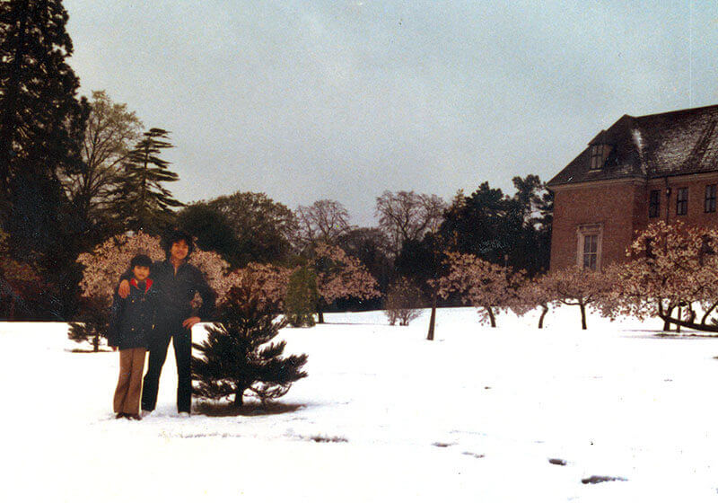 Mr Chan’s first snowy winter, Exeter, 1981